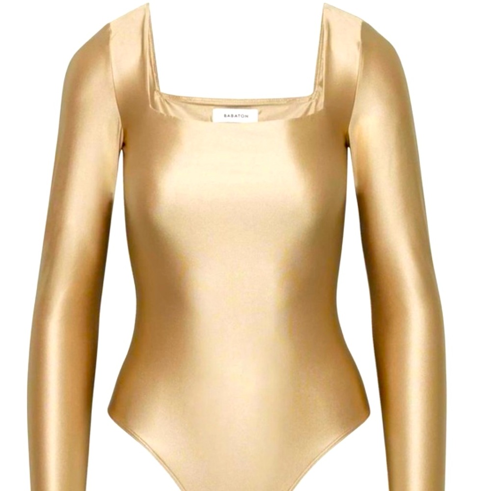BABATON METALLIC GOLD BODYSUIT